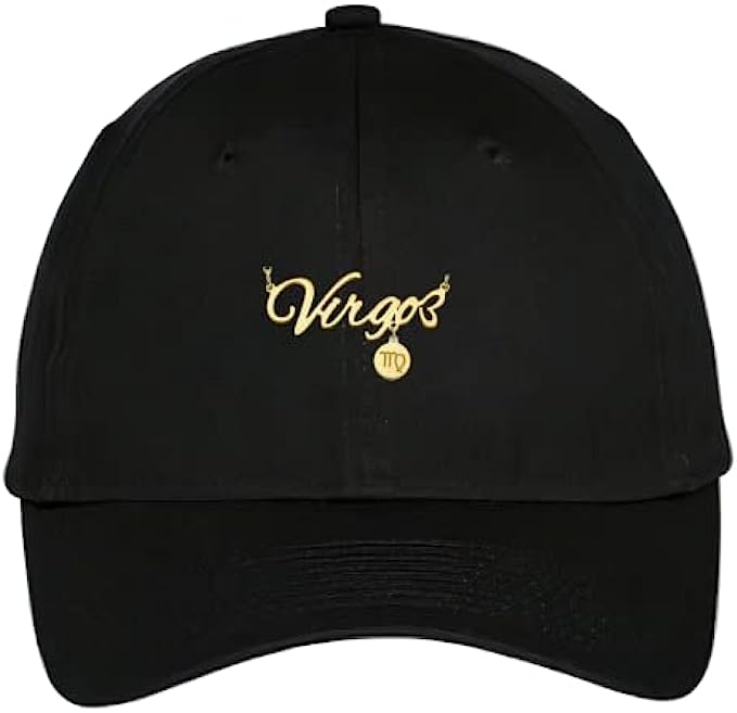 Stainless Steel 2D Pendant Zodiac Sign Baseball Adjustable Cotton Women&#039;s Dad Cap