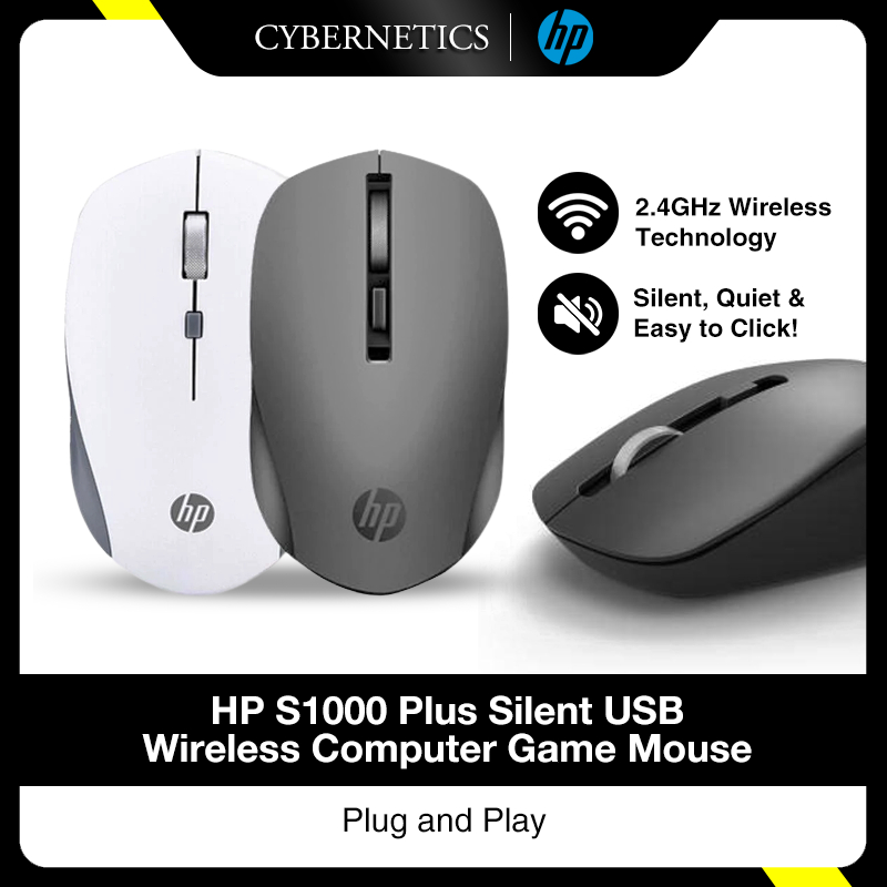 [Ready Stock] HP | VENTION S1000 Plus Silent USB Wireless Computer Game Mouse